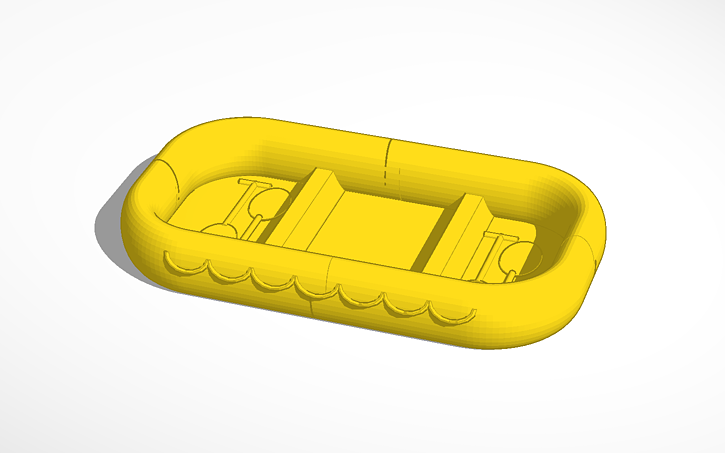 3D design Life Raft with paddles | Tinkercad
