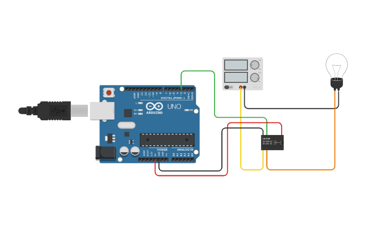 Spdt Relay Arduino Circuit design SPDT Relay - Tinkercad