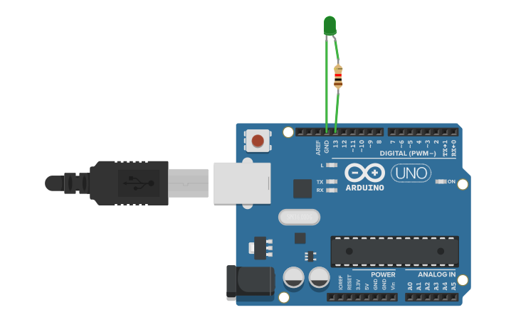 Circuit design Blink LED Using arduino - Tinkercad