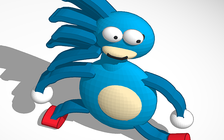 3D design Sanic The Hedgehog | Tinkercad