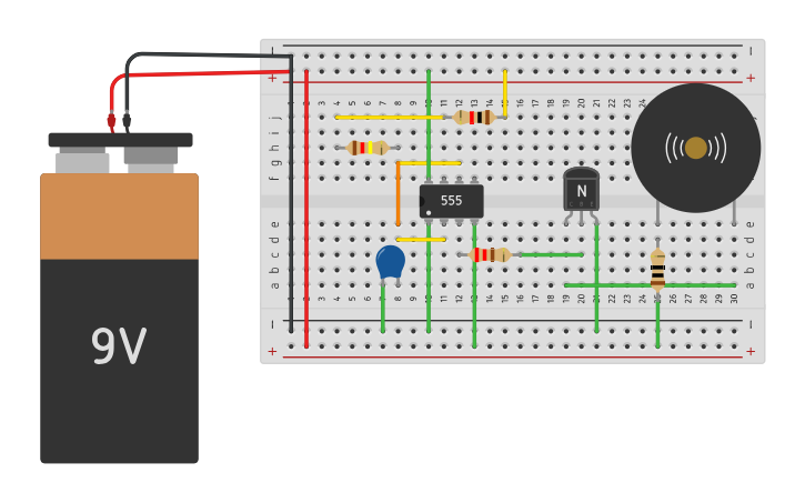 Circuit design detector de agua - Tinkercad