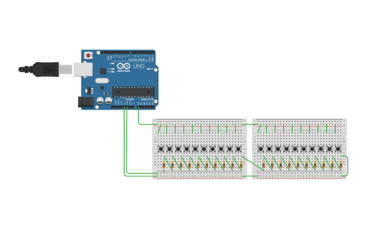 Circuit design multi button checking | Tinkercad