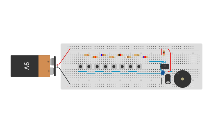 Circuit design EEE 128 DP - Piano Circuit - Tinkercad