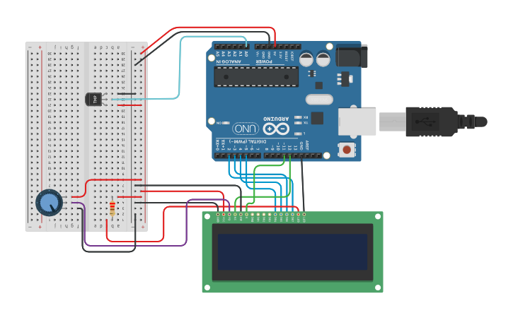 Circuit design Virtual Arduino Simulation #2 - Tinkercad