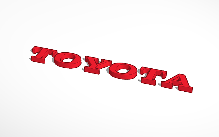 3D design TOYOTA - Tinkercad