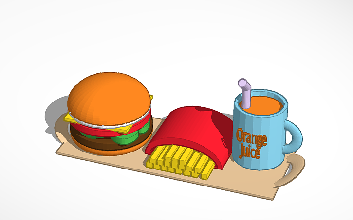 3D design Fast Food - Tinkercad