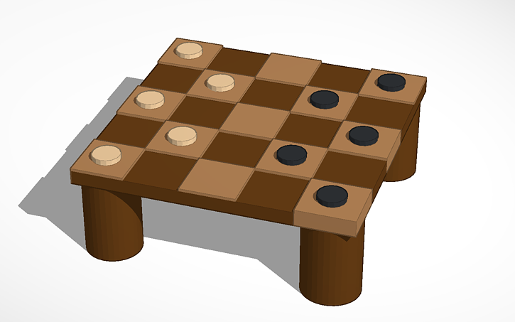 3D design Checkers - Tinkercad