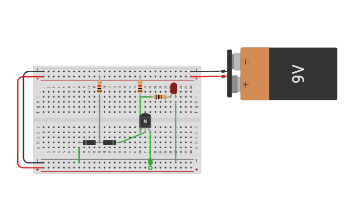 Circuit design DTL NOT GATE - Tinkercad