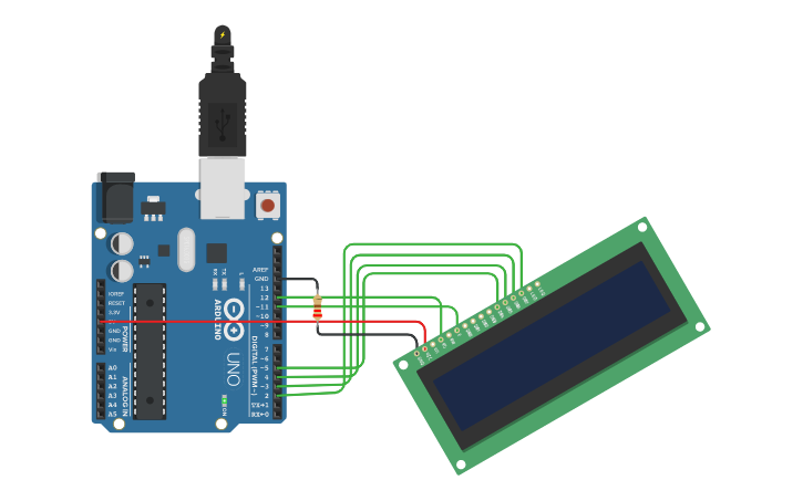 Circuit design arduino lcd - Tinkercad