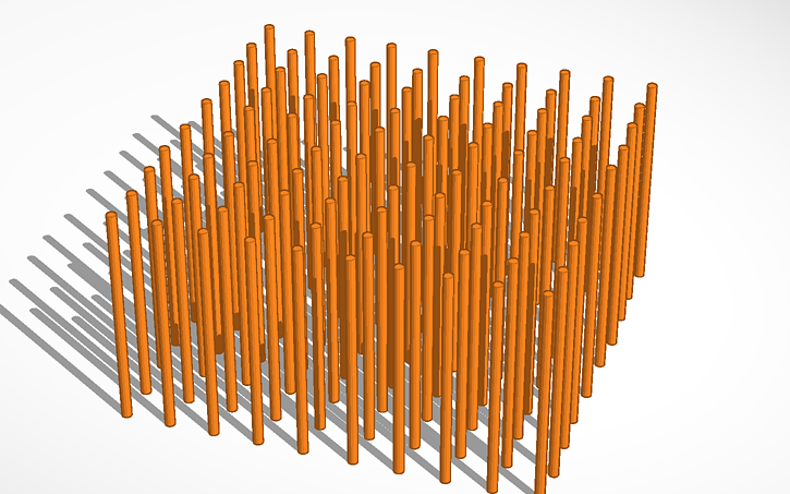 3D design rods - Tinkercad