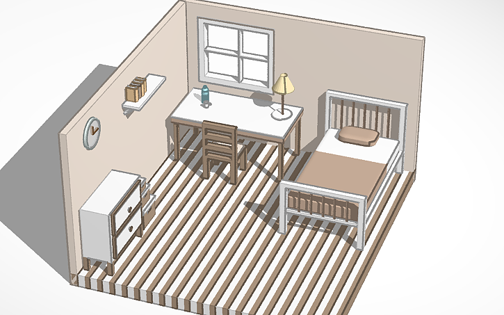 Solidworks Room Model Layout 3D design Isometric Room #1 - Tinkercad