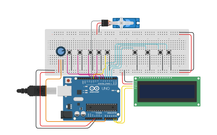 Circuit design MAQUINA DISPENSADORA FINAL - Tinkercad