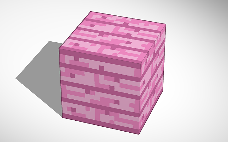 3D design pink Wood Planks (minecraft) - Tinkercad