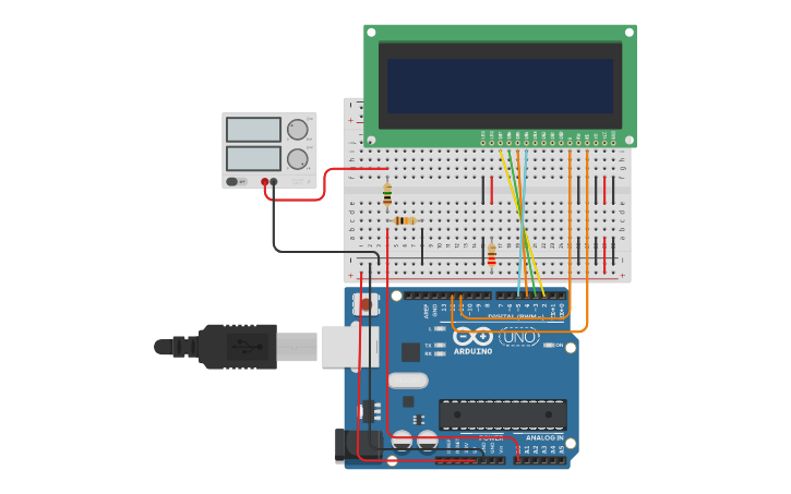Circuit design Voltmeter - Tinkercad