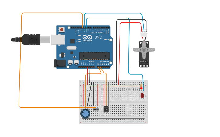 Circuit design Sensors and Actuators | Tinkercad