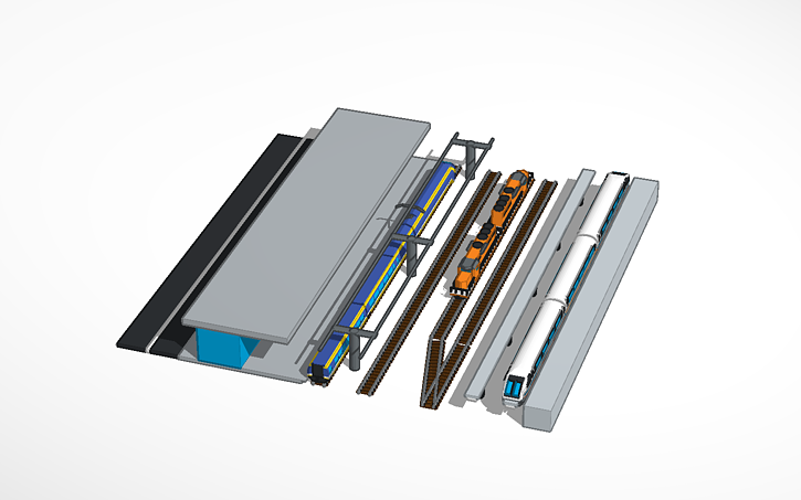 3D design Dave's trainstation - Tinkercad