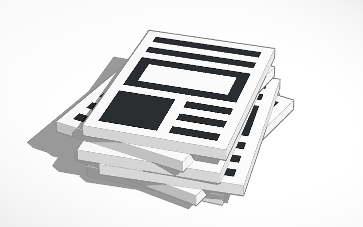 3d Stack Paper 3D design Paper Stack | Tinkercad