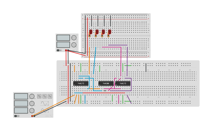 build a 4 bit twisted ring counter using jk flip flop