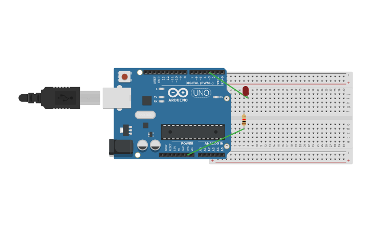 Circuit design Arduino A0 - Tinkercad