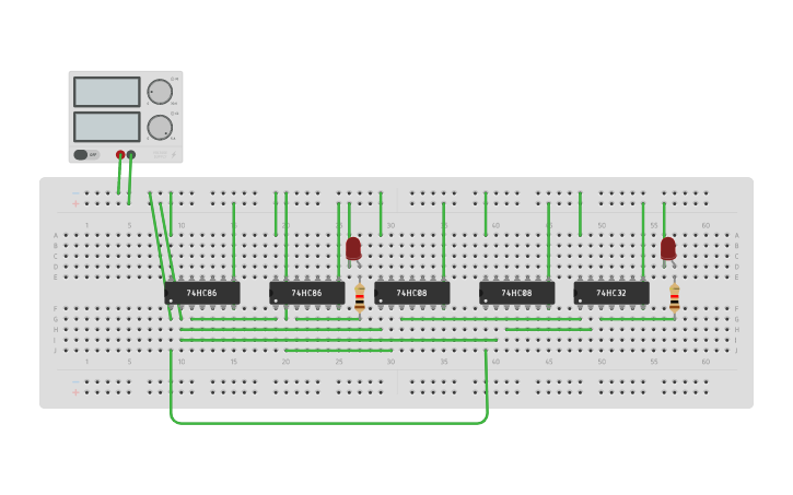 Circuit design New full adder | Tinkercad