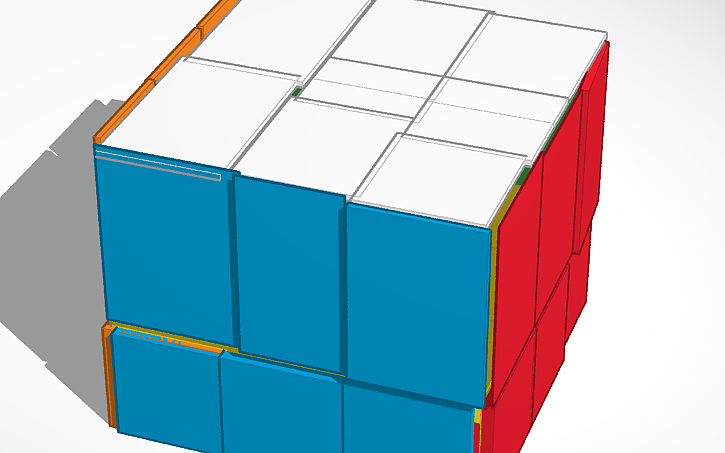 Rubycube 3D design rubiks cube - Tinkercad