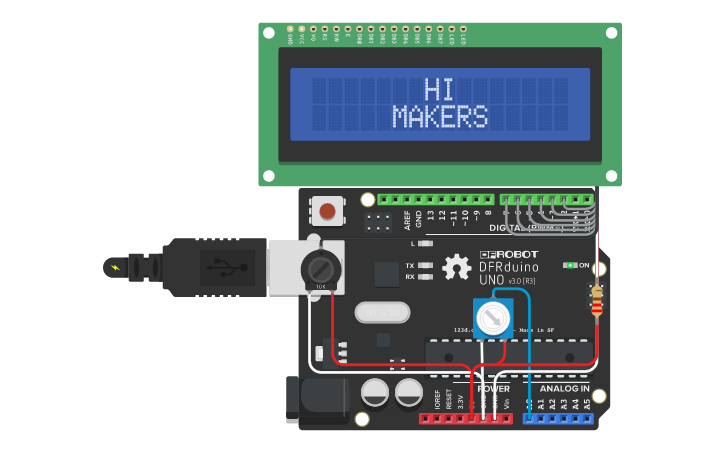 Circuit design PONTENCIOMETER VALUE = PROGRESS BAR - Tinkercad