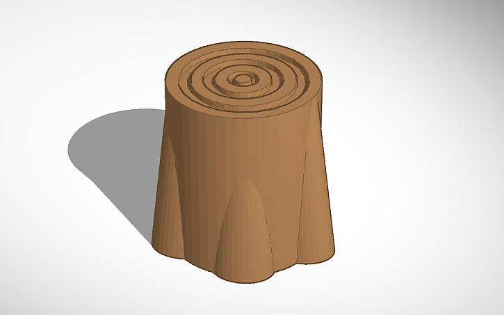 3D design tree trunk simple - Tinkercad