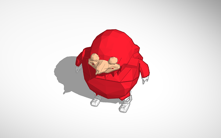 Ugandan Knuckles Low Poly Tinkercad