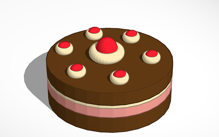 Cake Cad 3D design Cake - Tinkercad