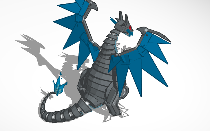 3D design Charizard X Robot Pokemon - Tinkercad