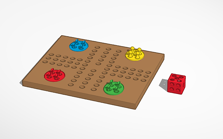 3D design Ludo Board Game - Tinkercad