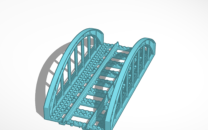 3D design Lego Train Bridge - Tinkercad