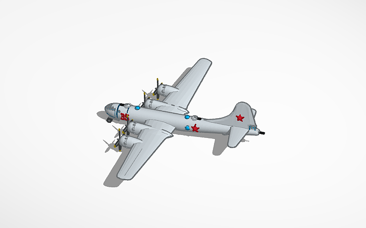 3D design Tupolev Tu-4 - Tinkercad