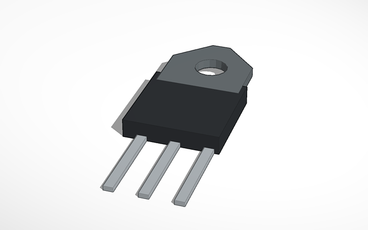 3D design MOSFET transistor - Tinkercad