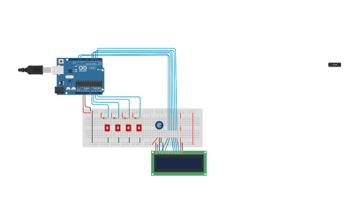 Circuit design Binary to decimal (Arduino Uno) - Tinkercad