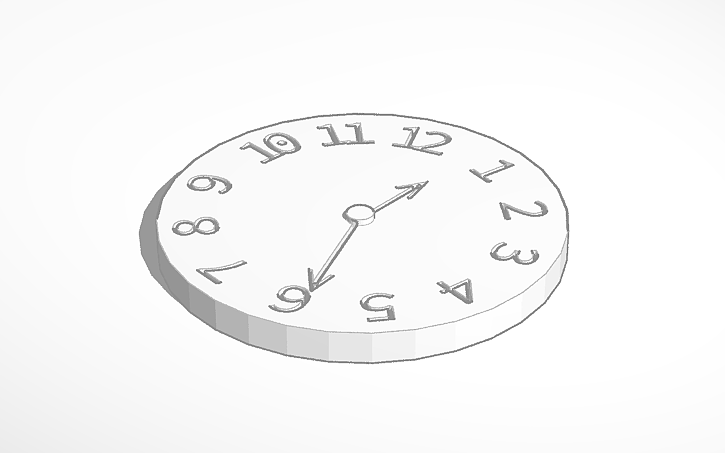 3D design Clock - Tinkercad