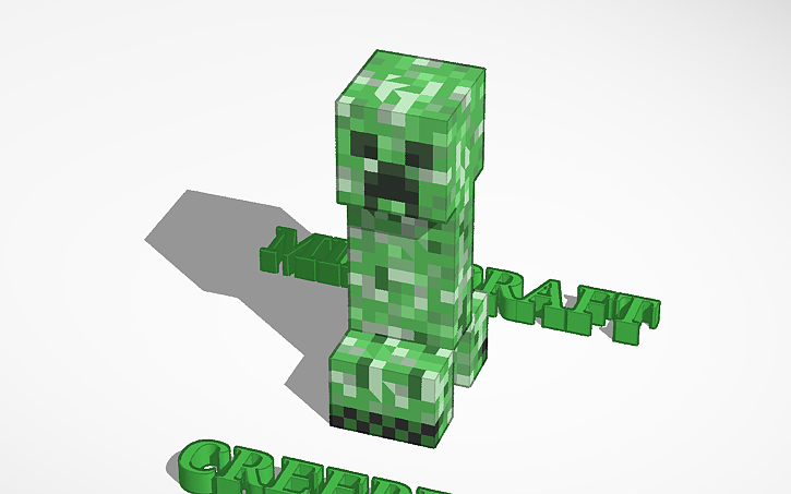3D design Minecraft Creeper - Tinkercad