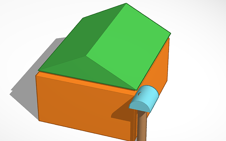 3D design a house with a mail box | Tinkercad