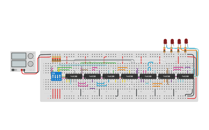 Circuit design LANTICSE MAITIN 1-4 DEMUX | Tinkercad