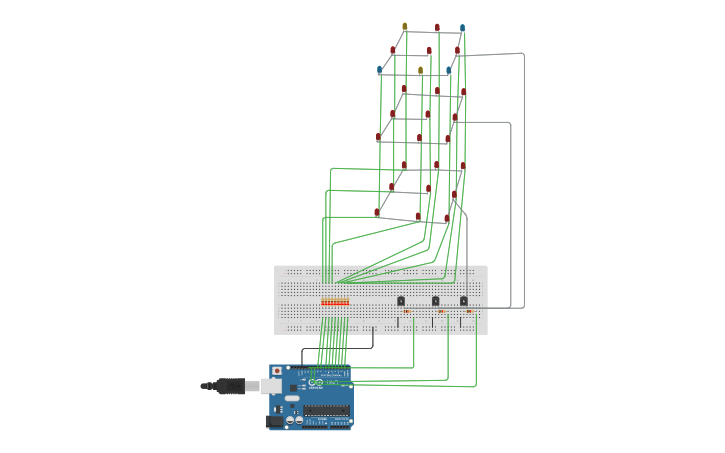 Circuit design Cubo Leds-3x3x3 - Tinkercad