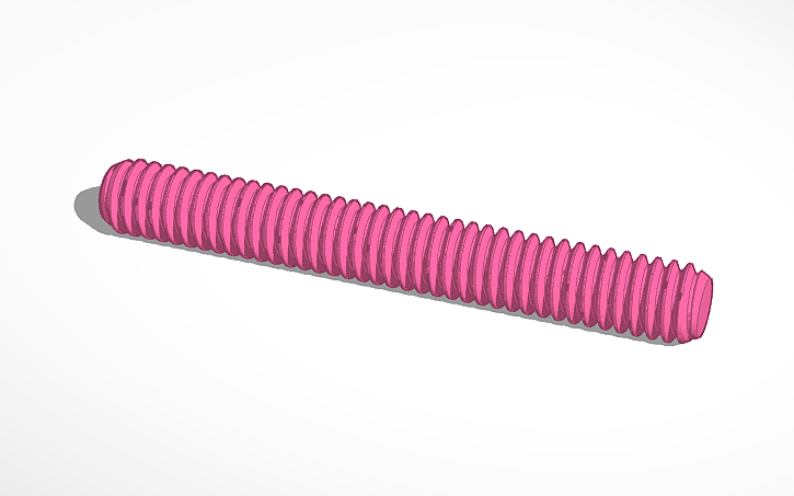 3D design 1/4-20 threaded rod, 2