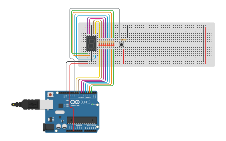 Circuit design Countdown - Tinkercad