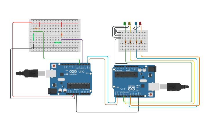 Circuit design Lab 2 Part 2: Communication Between Arduinos | Tinkercad