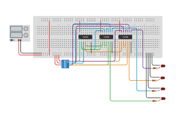Circuit design Demultiplexer | Tinkercad