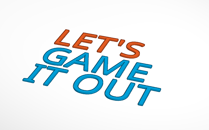 3D design Let's Game It Out Logo - Tinkercad