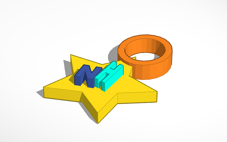 3D design keychain #4 - Tinkercad