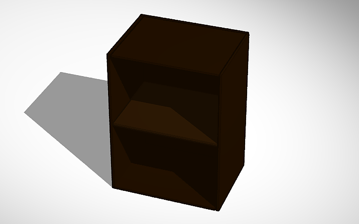 3D design Rak buku p - Tinkercad