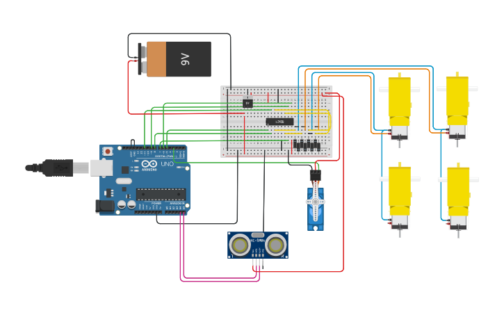 Circuit design Elegoo v3 - sketch - Tinkercad