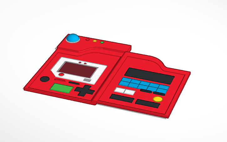 3D design Kanto Pokedex - Tinkercad