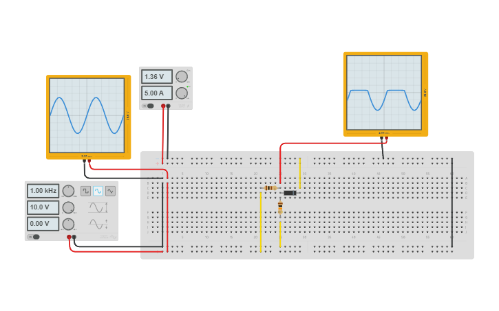 Circuit Design Series Positive Clipper Circuit(ae Ppt) - Tinkercad